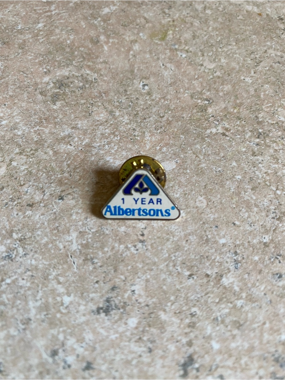 Vintage Albertsons Grocery 1 year of service pin